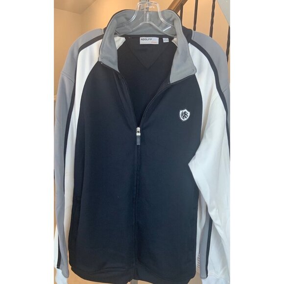 Adolfo Sport mens  casual jacket XL 48 ch 31L full zip  pockets - Picture 1 of 5